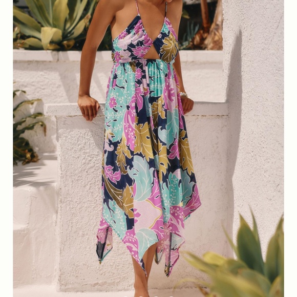 Brand New BY ANTHROPOLOGIE THE ALANI MIDI DRESS - Size M - Picture 1 of 6